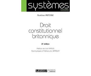 DROIT CONSTITUTIONNEL BRITANNIQUE 2EME EDITION