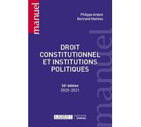 Droit constitutionnel et institutions politiques (2020)