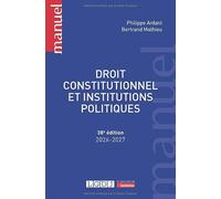 Droit constitutionnel et institutions politiques (2026-2027)
