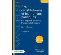 Droit constitutionnel et institutions politiques - Les régimes politiques français et étrangers