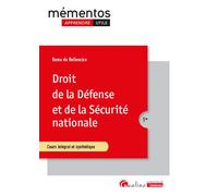 Droit de la Défense et de la Sécurité nationale Cours intégral et synthétique - Ramu de Bellescize - Gualino Eds - broché - Etude