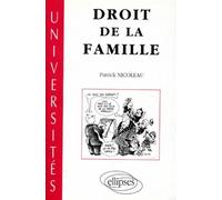 Droit de la famille - texte mis à jour avec la loi du 8 janvier 1993 et les lois sur la bioéthique du 29 juillet 1994 cours de première année DEUG droit - Patrick Nicoleau - Ellipses - Livre