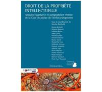 Droit De La Propriété Intellectuelle - Actualité Législative Et Jurisprudence Récente De La Cour De Justice De L'union Européenne