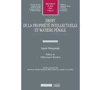 Droit de la propriété intellectuelle et matière pénale (Tome 616)