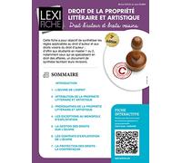 Droit de la propriété littéraire et artistique: droit d'auteur et droits voisins