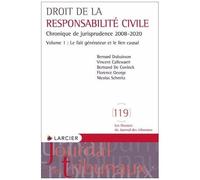 Droit De La Responsabilité Civile - Chronique De Jurisprudence 2008-2020 Volume 1, Le Fait Générateur Et Le Lien Causal