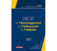 Droit De L'aménagement, De L'urbanisme, De L'habitat