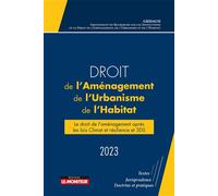 Droit de l'Aménagement, de l'Urbanisme et de l'Habitat 2023: Le droit de l'aménagement, actes du Colloque du GRIDAUH du 15/12/2022
