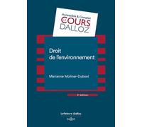 Droit de l'environnement 3ème édition - Marianne Moliner-Dubost - Dalloz - broché - Etude