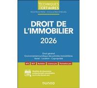 Droit de l'immobilier 2026 Muriel Mestre Mahler (Auteur), Emmanuel Béal dit Rainaldy (Auteur), Nadège Licoine Hucliez (Auteur)