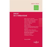 Droit de l'urbanisme 2023/2024. 1er éd. - Olivier Le Bot - Dalloz - broché - Etude