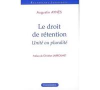 Droit de retention (le) Augustin Aynès (Auteur)