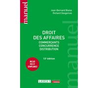 Droit des affaires Commerçants - Concurrence - Distribution - Jean-Bernard Blaise - Lgdj - broché - Manuel