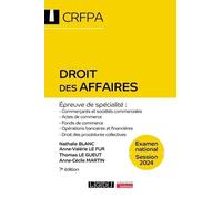 Droit des affaires - CRFPA - Examen national Session 2024