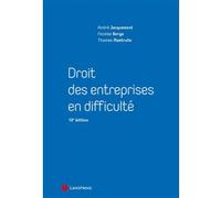 Droit des entreprises en difficulté André Jacquemont (Auteur), Thomas Mastrullo (Auteur)