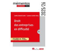 Droit des entreprises en difficulté Un cours clair, structuré et accessible pour l'étudiant 2024-2025 - Laurence Caroline Henry - Gualino Eds - broché - Etude