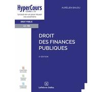 Droit des finances publiques 5ème édition - Aurélien Baudu - Dalloz - broché - Etude