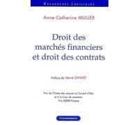 Droit des marches financiers et contrats - MULLER/ANNE-CATHERIN - Economica - broché - Livre