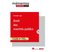 Droit des marchés publics Cours intégral et synthétique + Tableaux et schémas - Christophe Lajoye - Gualino Eds - broché - Etude