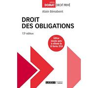 Droit des obligations, 15ème Ed.