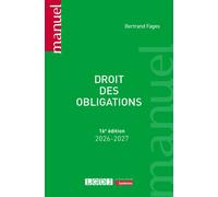 Droit des obligations 2026-2027 - Bertrand Fages - Lgdj - broché - Manuel