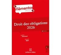 Droit des obligations 2026 Laetitia Tranchant (Auteur), Vincent Egea (Auteur)