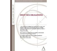 Droit des obligations - Collectif - Anthemis - broché - Manuel
