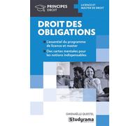 Droit des obligations L'essentiel du programme de licence et master en cartes mentales - Gwenaëlle Questel - Studyrama Eds - broché - Manuel