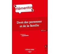 Droit Des Personnes, De La Famille Et Des Incapacités