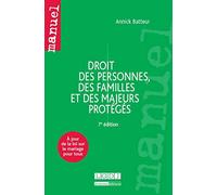 Droit des personnes, des familles et des majeurs protégés 7ème édition
