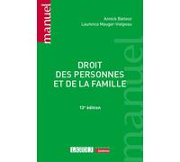 Droit des personnes et de la famille - Annick Batteur - Lgdj - broché - Manuel