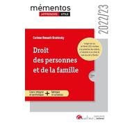 Droit des personnes et de la famille: Cours intégral et synthétique - Outils pédagogiques