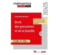 Droit des personnes et de la famille: Cours intégral et synthétique - Outils pédagogiquesÀ jour de la loi du 18 mars 2024 sur la protection des enfants victimes de violences intrafamiliales