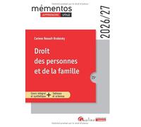 Droit des personnes et de la famille: Cours intégral et synthétique + Tableaux et schémas