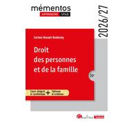 Droit des personnes et de la famille Cours intégral et synthétique + Tableaux et schémas - Corinne Renault-Brahinsky - Gualino Eds - broché - Etude