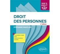 Droit des personnes - Stéphanie Mauclair - Ellipses - broché - Scolaire / Universitaire