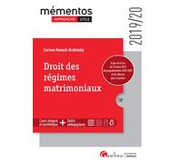 DROIT DES REGIMES MATRIMONIAUX - 10EME EDITION - 2019: LE COUPLE MARIE - LES PARTENAIRES PACSES