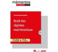 Droit des régimes matrimoniaux Corinne Renault-Brahinsky (Auteur)
