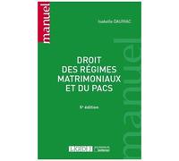 Droit Des Régimes Matrimoniaux Et Du Pacs