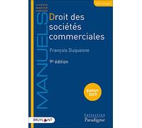 Droit des sociétés commerciales 9ed