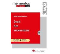 Droit des successions: Une présentation des principes organisant l'ouverture de la succession, les conditions nécessaires pour succéder ainsi que les modalités de classement des héritiers (2022-2023)