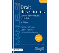 Droit des sûretés - Sûretés personnelles et réelles - Patrick Tafforeau - Bruylant - broché - Etude