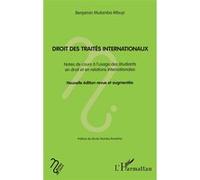 Benjamin Mulamba Mbuyi – Droit des traités internationaux – Notes de cours – Nouvelle édition