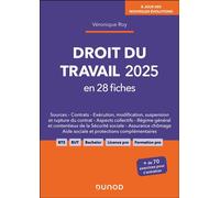 Droit du travail 2025 en 28 fiches - Véronique Roy - Dunod - broché - Etude