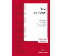 Droit du travail 2026 38ème édition - Gilles Auzero - Dalloz - broché - Etude