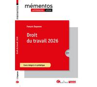 Droit du travail 2026 Cours intégral et synthétique - François Duquesne - Gualino Eds - broché - Etude