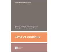 Droit et animaux Société de législation comparée (Auteur)