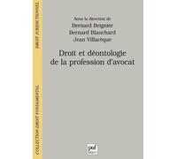 Droit Et Déontologie De La Profession D'avocat