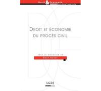 Droit et économie du procès civil Sous la direction de daniel cohen - Dany Cohen - Lgdj - broché - Etude