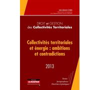 Droit et gestion des collectivités territoriales - 2013 Collectivités territoriales et énergie : ambitions et contradictions - Grale - Le Moniteur - broché - Etude
